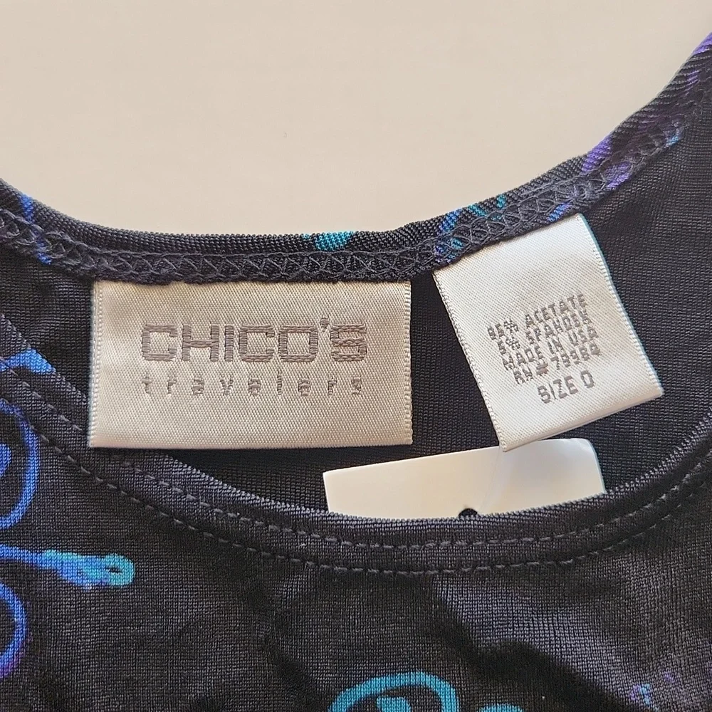 Chico's Multicolored Tank Top Size 0 - Picture 3 of 6